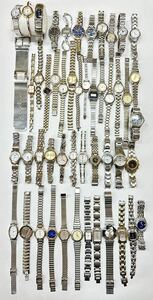 レディース 大量 50本 個 点 腕時計 セット まとめて CYMA SEIKO CITIZEN PINKY&DIANNE REGUNO WALTHAM GUESS 等 ジャンク ステンレス F90