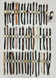 レディース 大量 50本 個 点 腕時計 セット まとめて SEIKO CITIZEN ELLE WICCA EXCEED ALBA eddie bauer FOSSIL 等 ジャンク F70