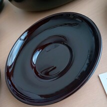 242-41 漆器セット 菓子器 木製 菓子鉢 小皿 茶托 茶道具 和食器 当時物_画像4