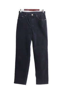 90s LAUREN JEANS Ralph Lauren futoshi . corduroy pants lady's 28 -inch S degree / old clothes slim strut no- tuck stretch black 