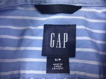 ギャップ GAP アメカジ トラッド アメリカンヘリテージ 古着 ボタンダウン ストライプ ブロード 長袖シャツ メンズ S 青_画像2