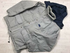 USA製 ペンフィールド Penfield レトロ オールド アウトドア 古着 ダウンジャケット パーカー メンズ ダウン80% フェザー20% L グレー