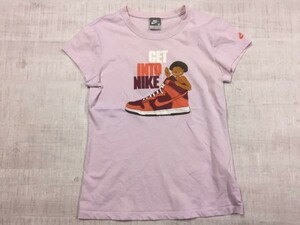 ナイキ NIKE Y2K 00's バスケットボール バッシュ ピチT チビT 半袖Tシャツ カットソー トップス レディース M ピンク