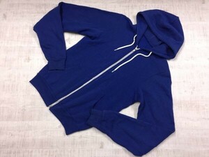  American Apparel American Apparel Ame apaUSA made American Casual plain Zip up sweat Parker men's small size XS blue 