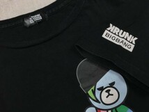 KRUNK クランク × BIGBANG ビッグバン G-DRAGON 半袖Tシャツ ビッグロゴ ユニセックス K-POP 韓流 グッズ 黒_画像2