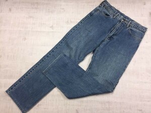 ラングラー Wrangler オールド アメカジ 古着 USEDウォッシュ ストレート デニムパンツ ジーンズ ボトムス メンズ ジップフライ 32 青