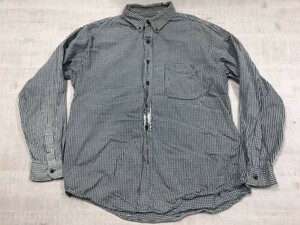 USA製 エルエルビーン L.L.Bean アメカジ アウトドア オールド レトロ 90s 古着 ボタンダウン ギンガムチェック長袖シャツ メンズ L 紺