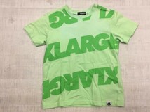 エクストララージ XLARGE KIDS 子供服 ストリート ビッグプリント 半袖Tシャツ カットソー キッズ 130 緑_画像1