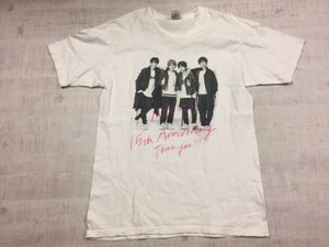 NEWS ニュース 15周年 Thank you!!!! ジャニーズ アイドル 邦楽 グッズ 半袖Tシャツ カットソー メンズ/レディース L 白