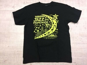 横浜 横濱ジャズプロムナード YOKOHAMA JAZZ PROMENADE 2014 ジャズ フェス 半袖Tシャツ カットソー メンズ 黒