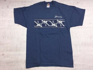 USA製 Fruit of the Loom GUAM グアム オールド 90s アメカジ スーベニア 古着 お土産 ゲッコー 半袖Tシャツ メンズ M 紺