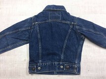 ボブソン BOBSON オールド アメカジ USEDウォッシュ 子供服 ジージャン Gジャン デニム トラッカー ジャケット キッズ サイズ24 青_画像3