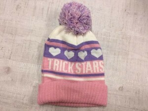 TRICK STARS 子供服 キッズ アウトドア ファンシー ボンボン ニットキャップ アクリル100% JUNIOR ピンク