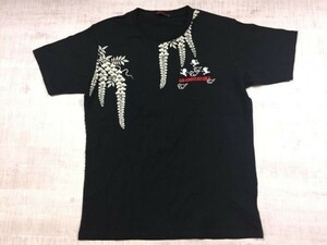 悟空本舗 GOCOO!! 三蔵法師 キャラクター マルチプリント 総柄 和柄 チャイナ 中華 半袖Tシャツ カットソー メンズ 刺繍 L 黒