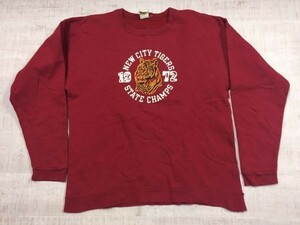 ヘインズ hanes アメカジ カレッジ スポーツ オールド レトロ 古着 90s スウェット トレーナー メンズ 大きいサイズ XL エンジ