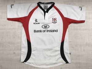 ククリ KUKRI製 アルスターラグビー ULSTER RUGBY 北アイルランド クラブチーム 半袖ユニフォーム ゲームシャツ ジャージ メンズ 42 白