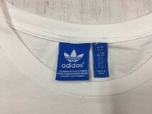 アディダス adidas ロゴプリント スポーツ トレフォイル 三つ葉 半袖Tシャツ カットソー メンズ S 白_画像2