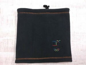 平昌五輪 Pyeong Chang 2018 冬季オリンピック 記念刺繍 フリース ネックウォーマー 男女兼用 ドローコード グレー