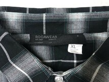 ロカウェア ROCAWEAR ストリート B-BOY ヒップホップ HIPHOP オンブレー シャドー チェック 長袖シャツ メンズ 大きいサイズ XL 黒/グレー_画像2