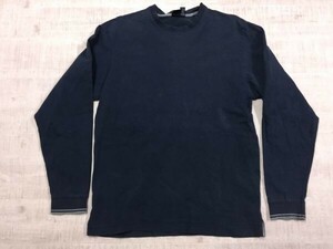 ギャップ GAP オールド レトロ アメカジ ストリート 古着 90s リブライン 無地 ロンT 長袖Tシャツ カットソー メンズ S 紺