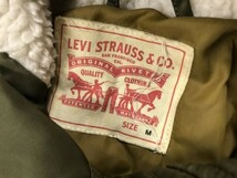 リーバイス Levi's アメカジ ストリート N-3B型 フード裏ボア ロング丈 ダウン フライトジャケット パーカー コート レディース M カーキ_画像2