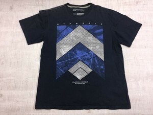 HYPNOTIC LAB-CREATIVE ストリート アート デザイン ロンドン・ブランド 半袖Tシャツ カットソー メンズ M 紺