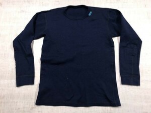 スコットランド製 北欧 レトロ アウトドア ノールカップ NORTH CAPE 保温 ロンT インナー 長袖Tシャツ メンズ XL 紺