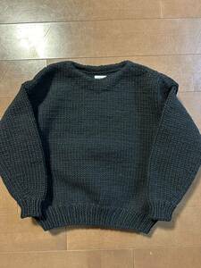 visvim AMPLUS BOATNECK HAND-KNIT size1 JUMBO black