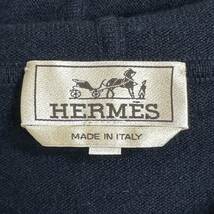 ☆カシミヤ100%☆HERMES エルメス ジップアップ パーカー L 星座 フード ニット 馬 ネイビー 紺 cashmere カシミア フルジップ セーター_画像6