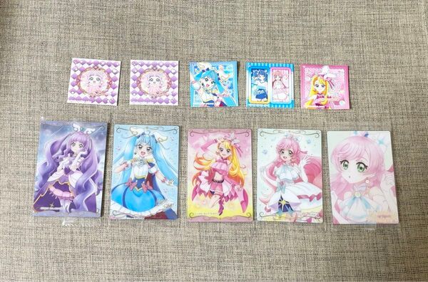 ひろがるスカイプリキュア　カード5枚、シール5枚セット