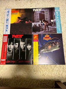 国内盤LP 帯付4枚セット　RATT3枚　ナイトレンジャー1枚　中古品