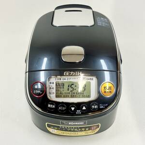 【動作確認済み】象印 ZOJIRUSHI 圧力IH炊飯ジャー 極め炊き NP-RZ05 2020年製 3合 鉄器コートプラチナ厚釜 電化製品 家電 中古 現状品