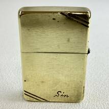 【ZIPPO】ジッポー LUCK! Sin 5バレル PAT.2032695 Ⅱ刻印 オイルライター 喫煙具 ゴールドカラー ヴィンテージ USA 中古 現状品_画像3