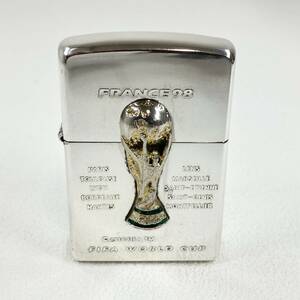 【ZIPPO】ジッポー FIFA WORLD CUP FRANCE 98 オイルライター シルバー 限定品 フランス サッカー シリアルナンバー 中古 現状品 喫煙具