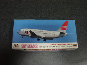 ハセガワ　1/200　日本トランスオーシャン航空　ボーイング 737-200　スカイシーサー 　 プラモデル