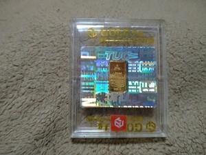 希少レア　三菱マテリア 金 GOLD K24 純金　インゴット　1g 1.0g 999.9 ゴールドバー本物　　東京ユニオンサーキュレーション　ケース入り