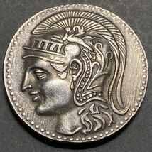 古代ギリシャ古銭　テトラドラクマ銀貨　約16.72g 稀少・前期タイプ　硬貨コインコレクション_画像1