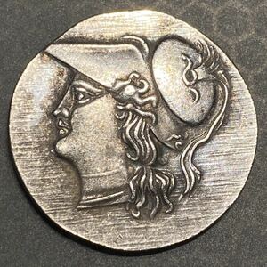 古代ギリシャ古銭　テトラドラクマ銀貨　約7.08g 稀少・前期タイプ　硬貨コインコレクション