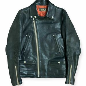 定価15万 Lost Control 12AW 羊革 レザー Sheepskin Mortorcycle JKT モーターサイクル ダブルライダースジャケット ブラック サイズ1