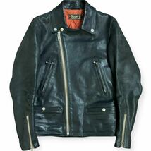 定価15万 Lost Control 12AW 羊革 レザー Sheepskin Mortorcycle JKT モーターサイクル ダブルライダースジャケット ブラック サイズ1_画像1