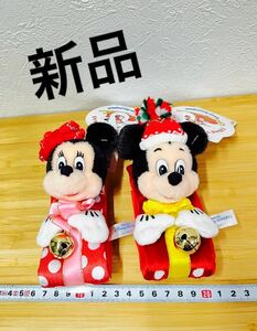 新品　タグ付き　ディズニーリゾート　クリスマス クリスマスストーリーズ ミッキー ミニー　レトロ ぬいぐるみバンド　ミニーちゃん　