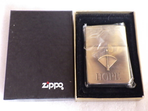 未使用　ZIPPO　HOPE　ジッポー　ホープ　アローメタル　ブラス加工　USA　1996年製　デッドストック　ｚ020913