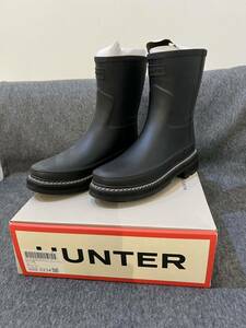 HUNTER REFINED SHORT STITCH DETAIL BOOTS ブーツ　シューズ　UK5 美品　ハンター　木曜まで価格