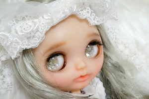 * free shipping *Angel Skip* Neo Blythe for 14mm pair attaching crystal flower * Blythe I C/ custom . I chip I * Blythe doll 