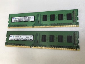 SAMSUNG 1Rx8 PC3-10600U 2GB 2枚組 4GB DDR3 デスクトップ用 メモリ DDR3-1333 2GB 2枚 DDR3 DESKTOP RAM