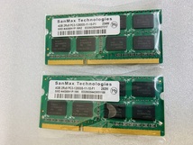 SANMAX 2Rx8 PC3-12800S 4GB 2枚組 8GB DDR3 ノートPC用 メモリ 204ピン DDR3-1600 4GB 2枚 DDR3 LAPTOP RAM_画像2