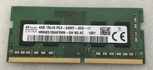 SK HYNIX 1Rx16 PC4-2400T 4GB DDR4 ノートパソコン用メモリ PC4-19200 4GB 260ピン 4GB DDR4 LAPTOP RAM