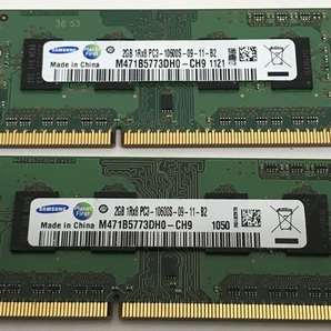 SAMSUNG 1RX8 PC3-10600S 2GB 2枚 1セット 4GB DDR3ノート用 メモリ DDR3-1333 2GB 2枚 4GB 204ピン 4GB DDR3 LAPTOP RAMの画像1