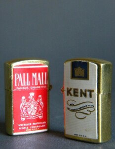 当時物 ★★ 煙草 KENT ＆ PALL MALL 豆 オイルライター !! 駄菓子屋 ガチャ 当たり景品 パチ おまけ 燐寸 タバコ★★未使用デッドストック