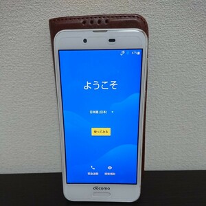 [1円スタート][ジャンク品]　ドコモ　AQUOS　SH-01K　スマホ　SHARP　現状動作品　初期化済み　手帳ケース付き